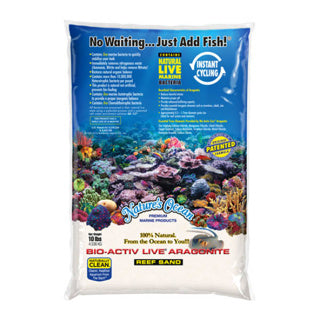 Nature's Ocean 20lbs Live Reef Sand (Natural White)